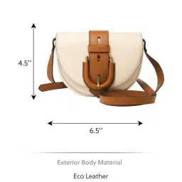 Fossil Harwell White Solid Medium Sling Handbag image 4