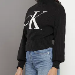 Calvin Klein Black Logo Relaxed Fit Sweater image 4