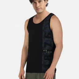 Jockey Black Regular Fit Printed Vests image 4