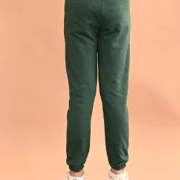 LilPicks Boys Dark Green Graphic Print Joggers image 2