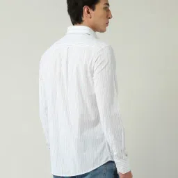 AD By Arvind White & Pink Cotton Striped Shirt image 2