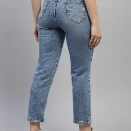 Monte Carlo Light Blue Cotton Straight Fit Low Rise Jeans image 2