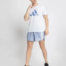 ADIDAS White RUN IT BL M Regular Fit Tee image 4