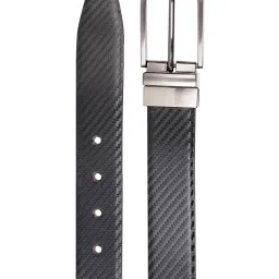 Bata Black & Brown Textured Leather Reversible Casual Belt for Men image 4