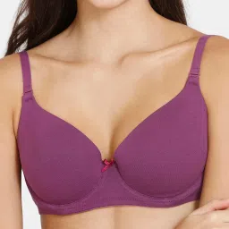Zivame Purple Medium Coverage T-Shirt Bra image 4