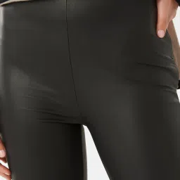 Forever New Black Leather Leggings image 4