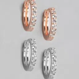 Zavya Whimsical 92.5 Sterling Silver Hoop - Set of 2 image 4