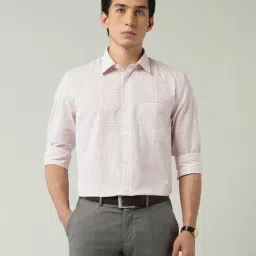 AD By Arvind Off White & Red Cotton Checked Shirt-picture-48