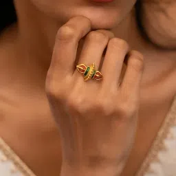 Shaya 925 Silver The Shaadi Diaries Gold Plated Roka Rishta Ring image 2