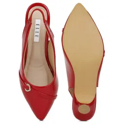 Elle Women's Red Sling Back Stilettos image 4