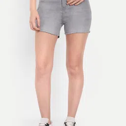 COSMIC Women Slim Fit High-Rise Denim Shorts-picture-31