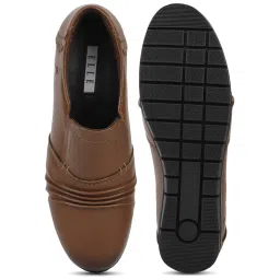 Elle Women's Tan Wedge Loafers image 4