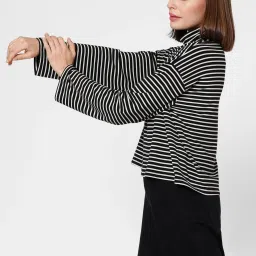 Vero Moda Black & White Striped Top image 4
