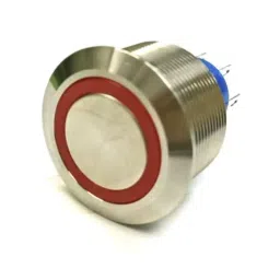 RS PRO Illuminated Push Button Switch Panel Mount 25.2 mm SPDT Red LED 250 V AC, 1758330-picture-11