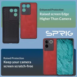 Sprig Back Cover for IQOO Z7 Pro (Red) image 2