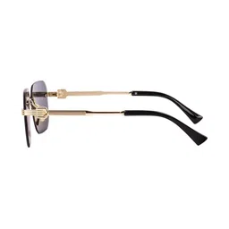 Being Better Unisex Black Lens & Gold-Toned Rectangle Sunglasses with image 3