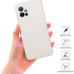 Sprig Liquid Silicone Back Cover for IQOO Z6 5G (White) image 2