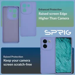 Sprig Back Cover for VIVO T3 PRO (Grey) image 2
