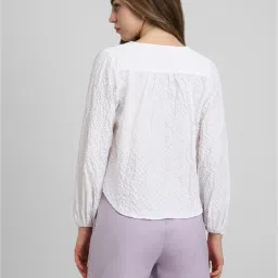 Forever 21 White Textured Top image 2