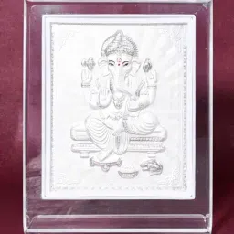 Touch925 Pure 999 Silver Ganesh Ji Idol Frame-image-13