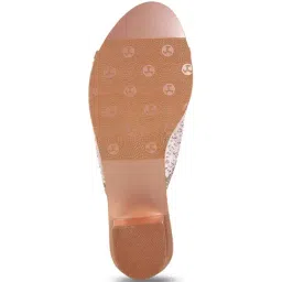 Mochi Women's Rose Gold Ethnic Sandals image 5