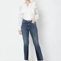 vero moda VM REGINA HR BOOTCUT JEANS IN image 4