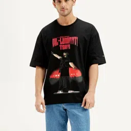 Levi's Black Cotton Regular Fit Printed T-Shirt-picture-29