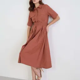 Styli Brown Regular Fit Dress image 3