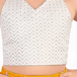 Pragya Exclusive Girls Embroidered Sequinned Cotton Ready to Wear Lehenga & Choli image 3