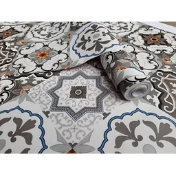 Asian royal Blue & White Waterproof Wallpaper-picture-35