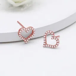 GIVA 92.5 Sterling Silver Heart Earrings for Women-image-38