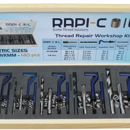 Cuthard RCWKMM Thread Repairing Workshop Kit (M5+M6+M8+M10+M12) - 140 Pcs (Rapi-Coil) image 4