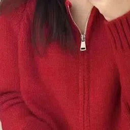 StyleCast x Revolte Women Round Neck Front-Open Sweaters image 2