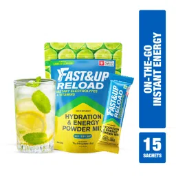 fast & up Fast&Up Reload Energising Electrolyte Powder Drink Mix - Travel Friendly Hydration & Energy Drink, 5 Essential Electrolytes + 2 Added Vitamins - Refreshing Lime and Lemon Flavour-picture-25