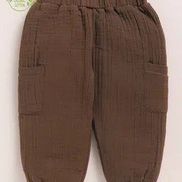 Cot & Candy Organic Cotton Muslin Knit Solid Lounge Pants - Cocoa Whisper-picture-24