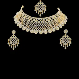 Women Click Stones Studded Jewellery Set image 2