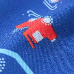 Babyhug Construction Truck Print Swimming Trunk - Navy Blue image 3