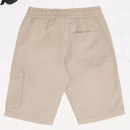 Pantaloons Junior Cotton Woven Solid Shorts - Cream image 4