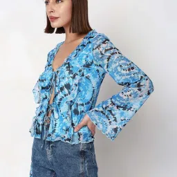 Vero Moda Blue Printed Top image 4