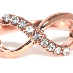 Oomph Gold Tone Infinity Cubic Zirconia Engagement Proposal Casual Ring image 4