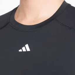 Adidas Black Fitted Fit Printed Gym Vest image 4