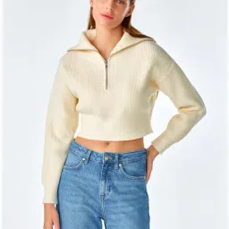 Cover Story Off White Regular Fit Pullover-picture-16