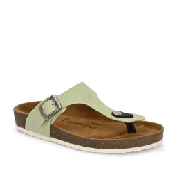 hoversoul Hoversole Women's Tampa Pistachio Cork T-Strap Sandals image 2