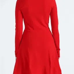 Tommy Hilfiger Deep Crimson Flaired Fit Dress image 2