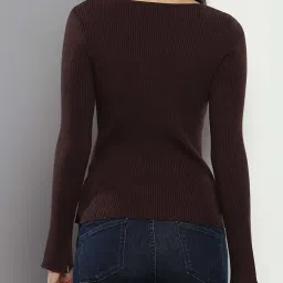 Calvin Klein Coffee Bean Self Slim Fit Sweater image 2