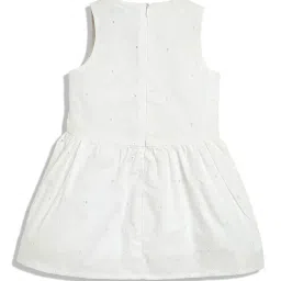 Tommy Hilfiger Kids White Embroidery Regular Fit Dress image 2
