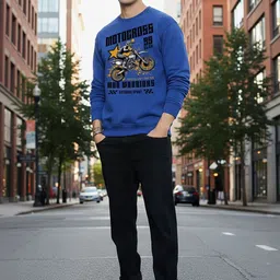 Moda Rapido Mens Printed Round Neck sweatshirt Regular Fit long sleeve-image-51