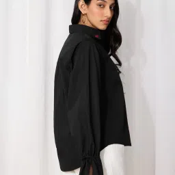 The Souled Store Black Cotton Regular Fit Shirt image 2