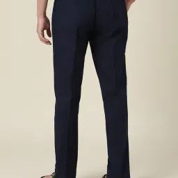 Fabindia Navy Slim Fit Elasticated Trousers image 2