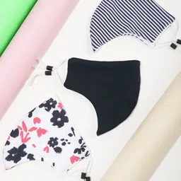 LULU & SKY Women Pack Of 3 Printed Reusable Outdoor Face Masks-picture-39